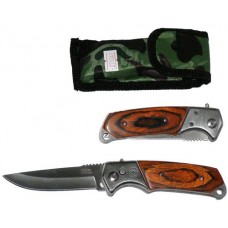 Ніж розкладний в чохлі кнопка 19.5см. WL-2517 / GW 43/GW 46