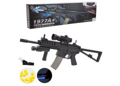 Автомат в кор. на бат. на кульках. з ліхтариком та прицілом 70*22см. 1977A+ (18)...