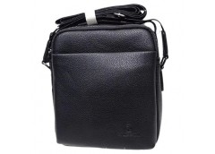 Сумка чоловіча шкіряна чорна 20*24см SL2028