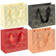 Пакет подарунковий паперовий 23*10*18см. горизонтальний з тисненням фольгою HL-108/DF-355S (72)