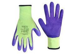 Рукавиці жіночі синтетичні спіненим неповним латексним покриттям 8р SEVEN 69619 ...