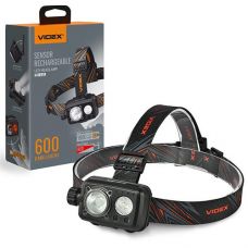 Ліхтарик на голову в кор. акум. Videx 600Lm 5000K VLF-H189 (1)
