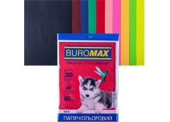 Папір офс А-4 50а/80г 10 кол Dark+Neon 2721050-99 BM BUROMAX