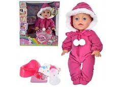 Пупс в кор. гумовий. пелюшки. зміний одяг 33*21*16см. YL 2430 C-D (24)