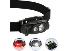 Ліхтарик на голову в кор. акум. Type-C. 1шт. 14500. (white+red) 6670-COB (1)