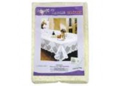 Скатертина 140*200см. ажурна, біла/бежева CP9201