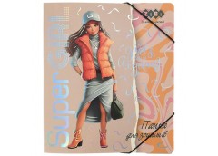 Папка для зошитів ZIBI B5 на резинці, картон. Super Girl (20*23см  ZIBI KIDS Line ZB.14990-10