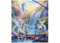 Папка для зошитів ZIBI B5 на резинці, картон. Unicorn 20*23см  ZIBI KIDS Line ZB.14990-43