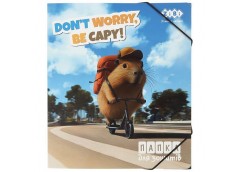 Папка для зошитів ZIBI B5 на резинці, картон. Capybara 20*23см ZIBKIDS Line ZB.14990-46