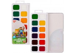 Фарби акварель Yes 12 кол. Minecraft  медові, без пензлика 110279 (1/48)