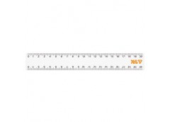 Лінійка YES пластикова 20см. Orange Line 370731 (1/48)