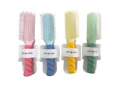 Гребінець масажний круглий 22см зі скрученою ручкою 9543-2015 (1/15/240)