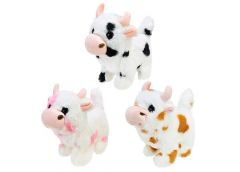 Корівка в куль. на бат. м'яка. рухається. звук 17*15*8см. мікс. кол. C23907