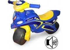 Мотоцикл 2-х колісний із сигналом синій з жовтим 0139/57 DT