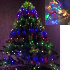 Гірлянда роса-пучок 200LED 10лін.*2,0м 8реж. прозорий дріт. мульти колір. USB RV-102M 1920-01 (200)