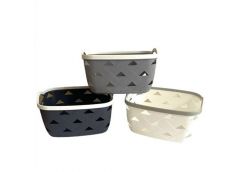 Корзина без кришки з ручками прямокутна 30*24*15см. мікс. кол. 117 OSM (80)