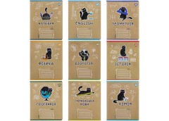 Зошит 1Верес/YES ПРЕДМЕТКА (Black cat) 48 арк за упаковку 9 предметів в уп 76748...