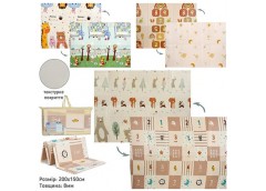 Килимок дитячий 2-х сторон. в сумці 150*200*0.8см. XPE. 75*40*10см. 3вид. MR 156...