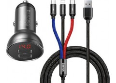 Зарядне автомобільне Baseus Particular Digital Display 3в1 TZCCBX-0G (8)
