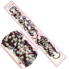 Резинка тонка з бусинкою за набір 5шт (10комп) 02016