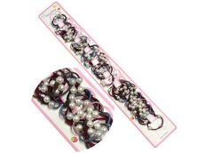 Резинка тонка з бусинкою за набір 5шт (10комп) 02016