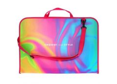 Портфель пластиковий А-3, на блискавці+ ручки, Silk, ECONOMIX  MX30003-07