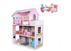 Будиночок дерев'яний в кор. 3-х поверховий. меблі 62*26*12см. MD 1204 (3)