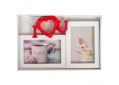 Ф/рамка 2 в 1 фото 10*15см. біла 30*19 см. 8302
