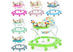 Ходунки в куль. на бат. колеса 8шт. регул. висота. музика. світло. 6кол. M 3619-...