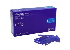Рукавиці Медичні сині Nitrylex Basic нітрил XL (50пар/500)