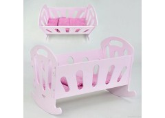 Ліжко для ляльки в кор. дерев'яне 