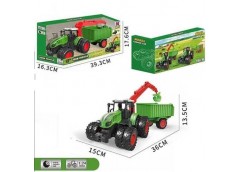 Трактор в кор. інерц. з причепом. подвійні гумові колеса 16*35*16см. 99-77 (30)