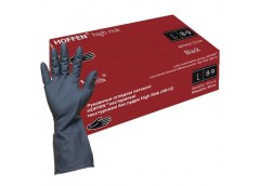 Рукавиці Медичні латексні Hoffen High Risk чорні L (25/250)