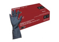 Рукавиці Медичні латексні Hoffen High Risk чорні M (25/250)