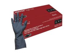 Рукавиці Медичні латексні Hoffen High Risk чорні XL (25/250)