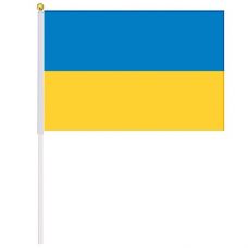 Прапор України 30*45см. зі штоком (поліестер) 780055 (10/300)