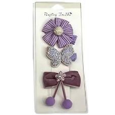 Набір 3 зажими мікс кольор. 02329 (6)