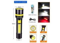 Ліхтарик в кор. акум. Type-C. (white+red) zoom 24094 / PM10-TG+COB (1)