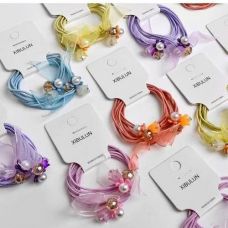 Резинка тонка з прикрасами за 2шт 02503 (10ком)