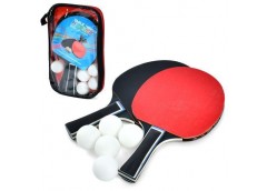 Ракетка в чохлі 2шт. EVA+гума. 5 м'ячів 17*27*4см. MS 4594 (25)