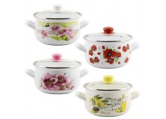 Каструля емаль.  3.0л. 