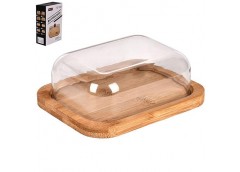 Маслянка бамбук з акриловою кришкою 13*16*6см R99948 (1)