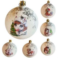 Кулька новорічна 6см. 6шт. в кор. 