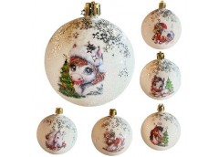 Кулька новорічна 6см. 6шт. в кор. 