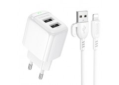 Зарядне Borofone (2шт. USB- iP) BAS41A (1)