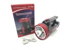 Ліхтарик акум в кор 3W+24LED ЗУ microUSB, вбуд. акум., power bank, 17см  LP-762 ...