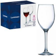 Набір бокалів для вина Luminar RAINDROP 6 шт 350мл. H5702 ЮГ-К (8)