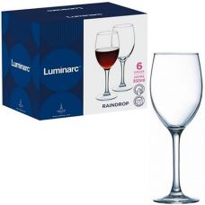 Набір бокалів для вина Luminar RAINDROP 6 шт 450мл. Q5488 ЮГ-К (8)
