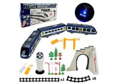 Залізниця в кор. р/к. на бат. 10дет. пульт. локомотив. вагони 2шт.  60*29*5см. 2...