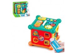 Бізікуб в кор. на бат. рухомі дет. музика-звук. пульт. світло 26*23*24см. FT 0003 (6)